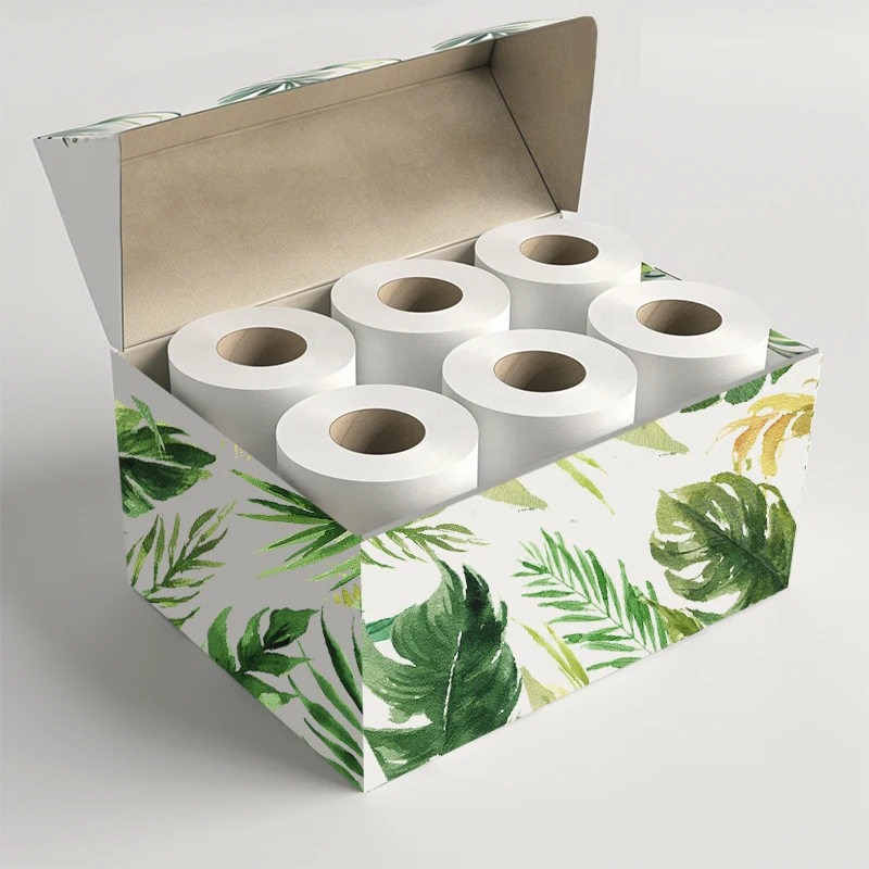 Toilet Paper Factory Oem 1 2 3 4 Ply Biodegradable Toilet Embossed Eco-Friendly Bamboo Toilet Paper Tissue Roll