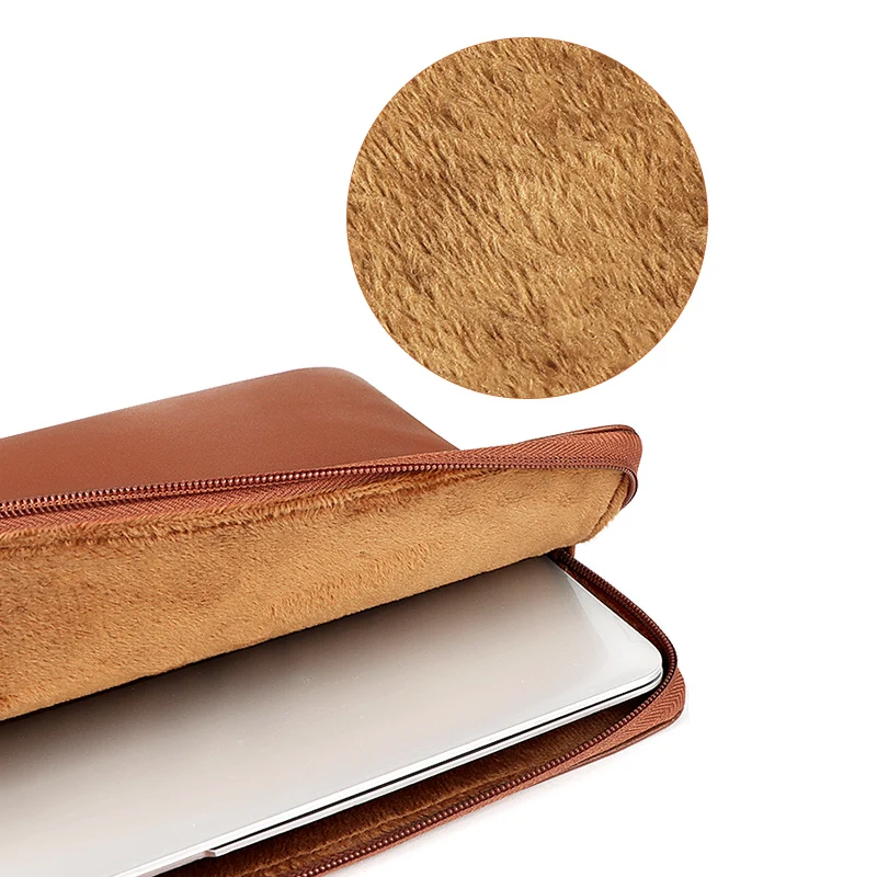 Wholesale Custom Universal Notebook Computer Sleeve Zipper Case Bag Pu Leather Laptop Sleeve With Zipper