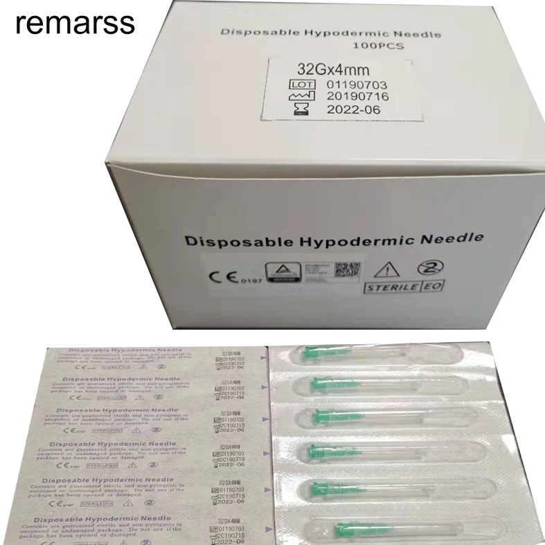 Hot Selling Hypodermic needle 34G4mm injection needle sharp needles for mesotherapy