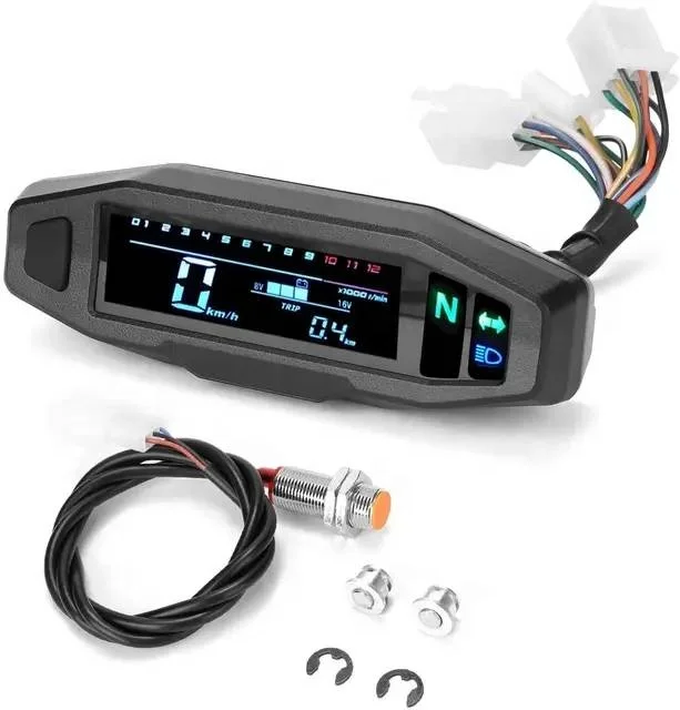 Motorcycle modified mini mini HD LCD speedometer Speed speed oil scale HD adjustable LCD