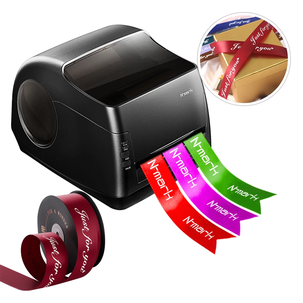N-mark Funeral satin Ribbon Printer High Speed Printing Machine For Personalized Ribbons members ribbon printer