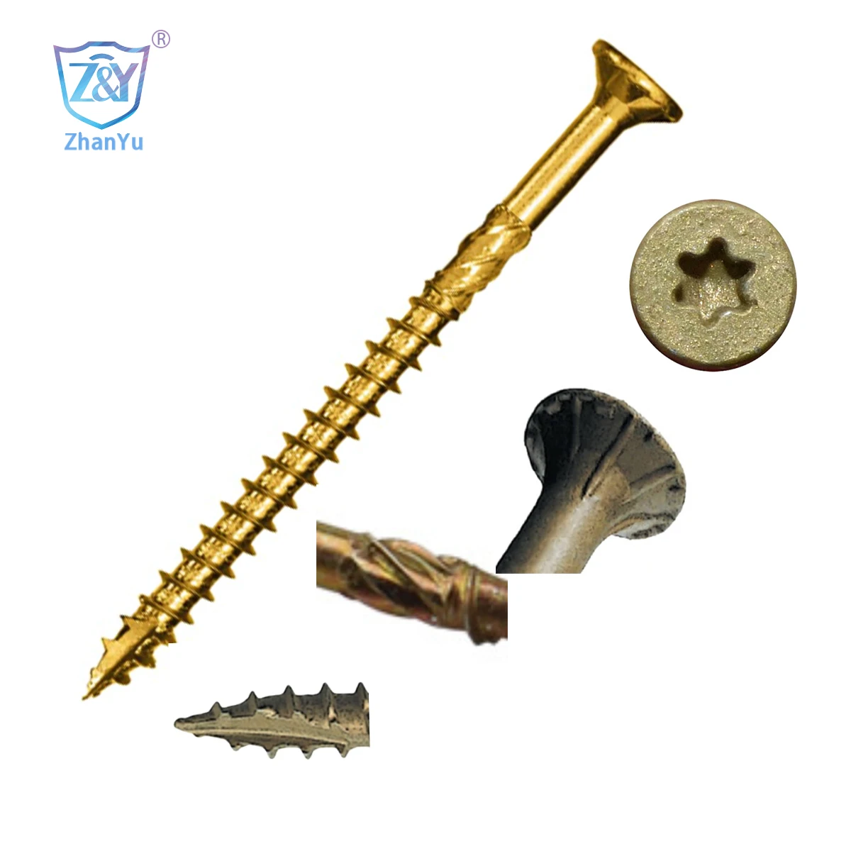 Винты по дереву T25 Torx потайная стальная звездообразная головка многофункциональные гвозди из ДСП сталь 3-1/8 дюйма плоская DIN 7505