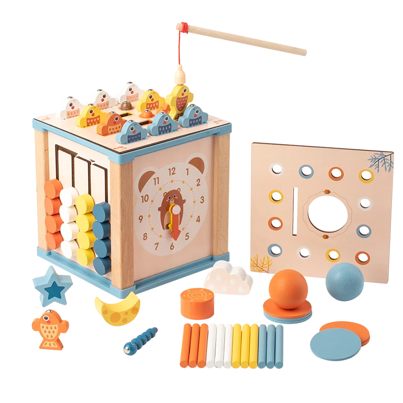 Montessori Wooden Ball Coin Drawer Matching Box Baby Early Educational Learning Teaching Aids Toys for Kids Boys