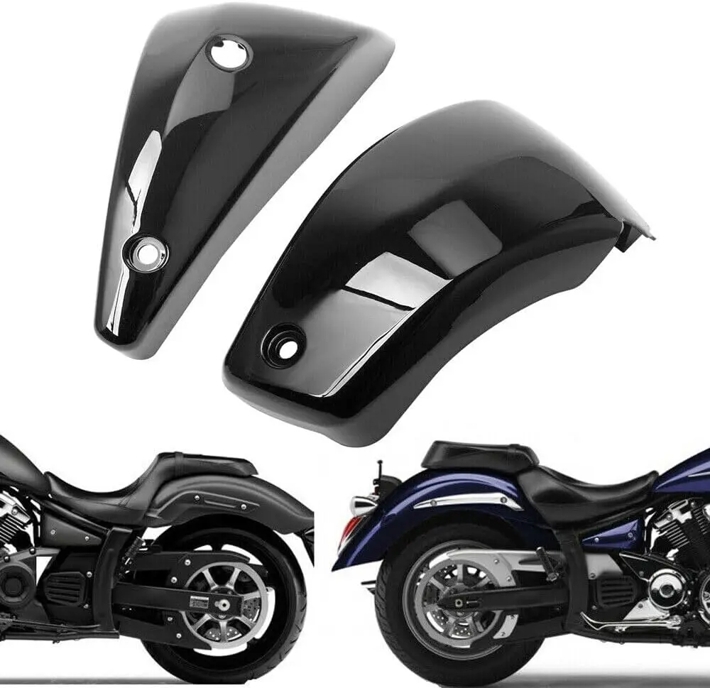 Black Battery Side Cover Protection Guard Fairing Cover Compatible for Yamaha V Star 1300 XVS1300 2007-2017
