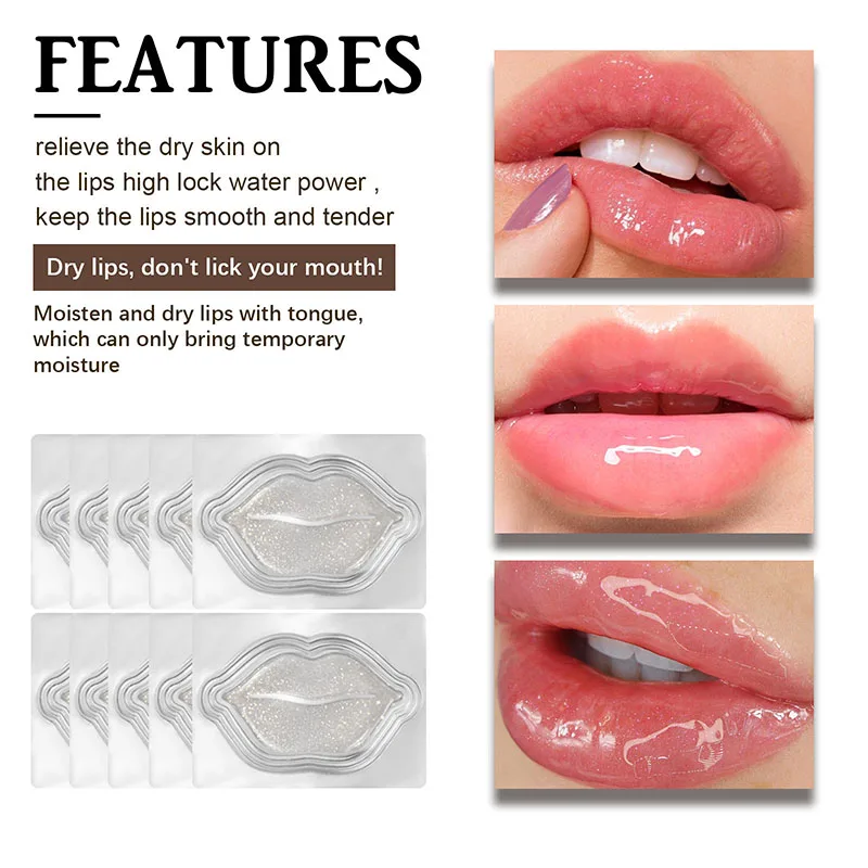 Wholesale Coconut Lip Mask Sheet Moisturizing Repair Plump Red Mouth Crystal Collagen Lip Mask