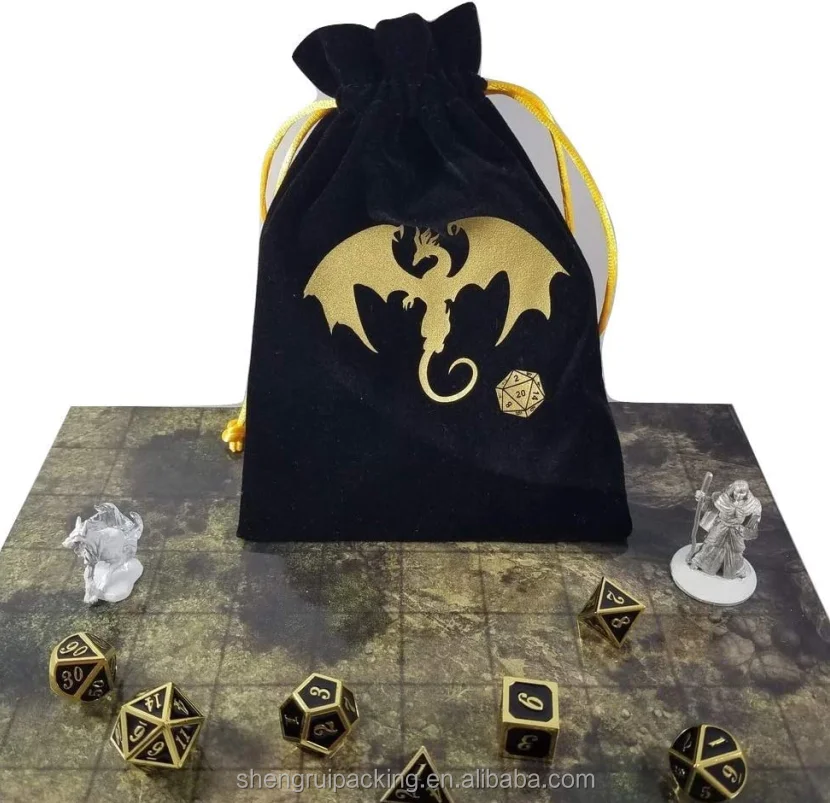 Бархатный Чехол с атласной подкладкой 5x7 дюймов для карт Tarot и игральных костей