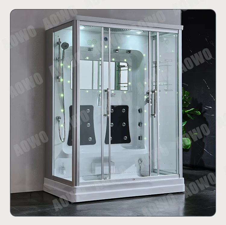 Wholesale High Quality Square Self Cleaning Glass Bathroom Shower Room Sliding Indoor Steam Sauna Spa Combination