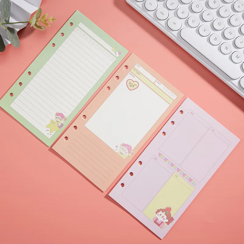 Manual Account Book 6 Holes A6 Color Loose Leaf Book For Core Diy Creative Removable Recyclable Manual Account Book  Inner Page