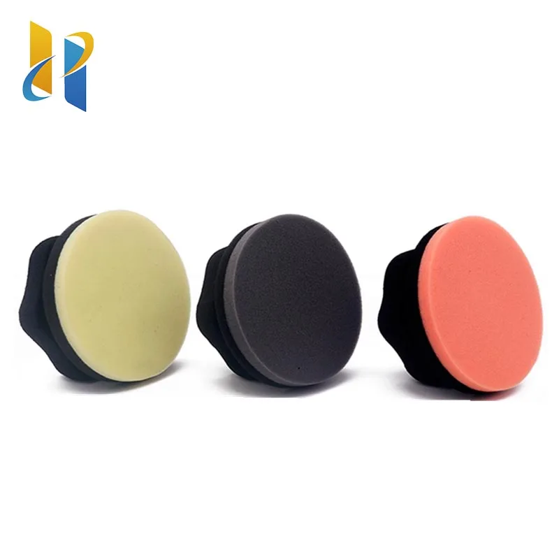 Auto Soft Car Microfiber Tire Wheel Polishing Foam Dressing Tools Hex Grip Applicator Handheld Waxing Buffing Sponge