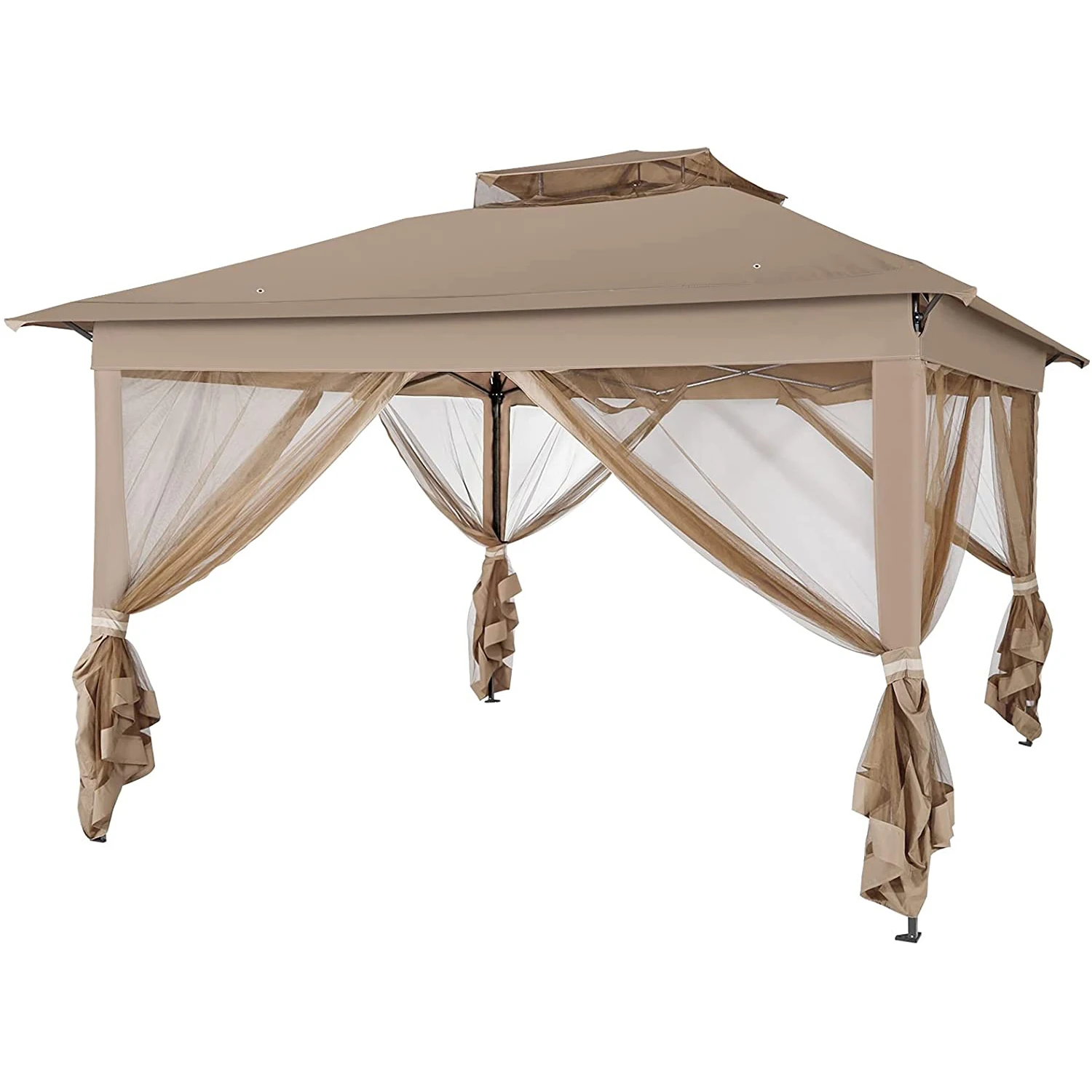 Top green Backyard Patio Gazebo Canopy Shelter Removable Zipper Mosquito Netting Folding Pop up Gazebo Tent Outdoor Gazebo