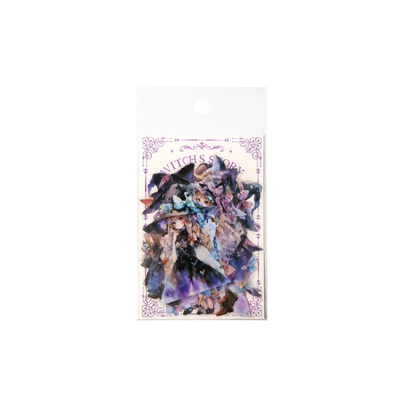 PET Stickers Magic Girl Series Vintage Forest Waterproof Decoration Custom Stickers for Diary Mr. Paper 10 Pcs / Set