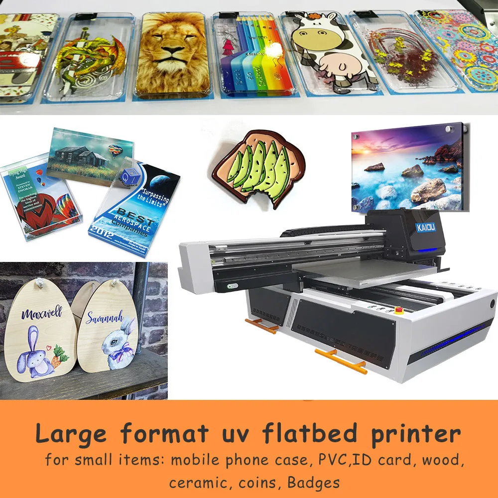 Digital 8 Color Direct DIY Pen Id Card CD PVC Glass Leather Metal Wood Phone Case Led Ink Jet Flatbed Spot Uv Printer 6090