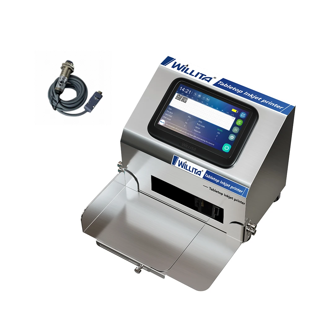 China Manufacturer desktop Expiry Date Continue Handheld Inkjet Code Solvent Ink Printer with Linux system