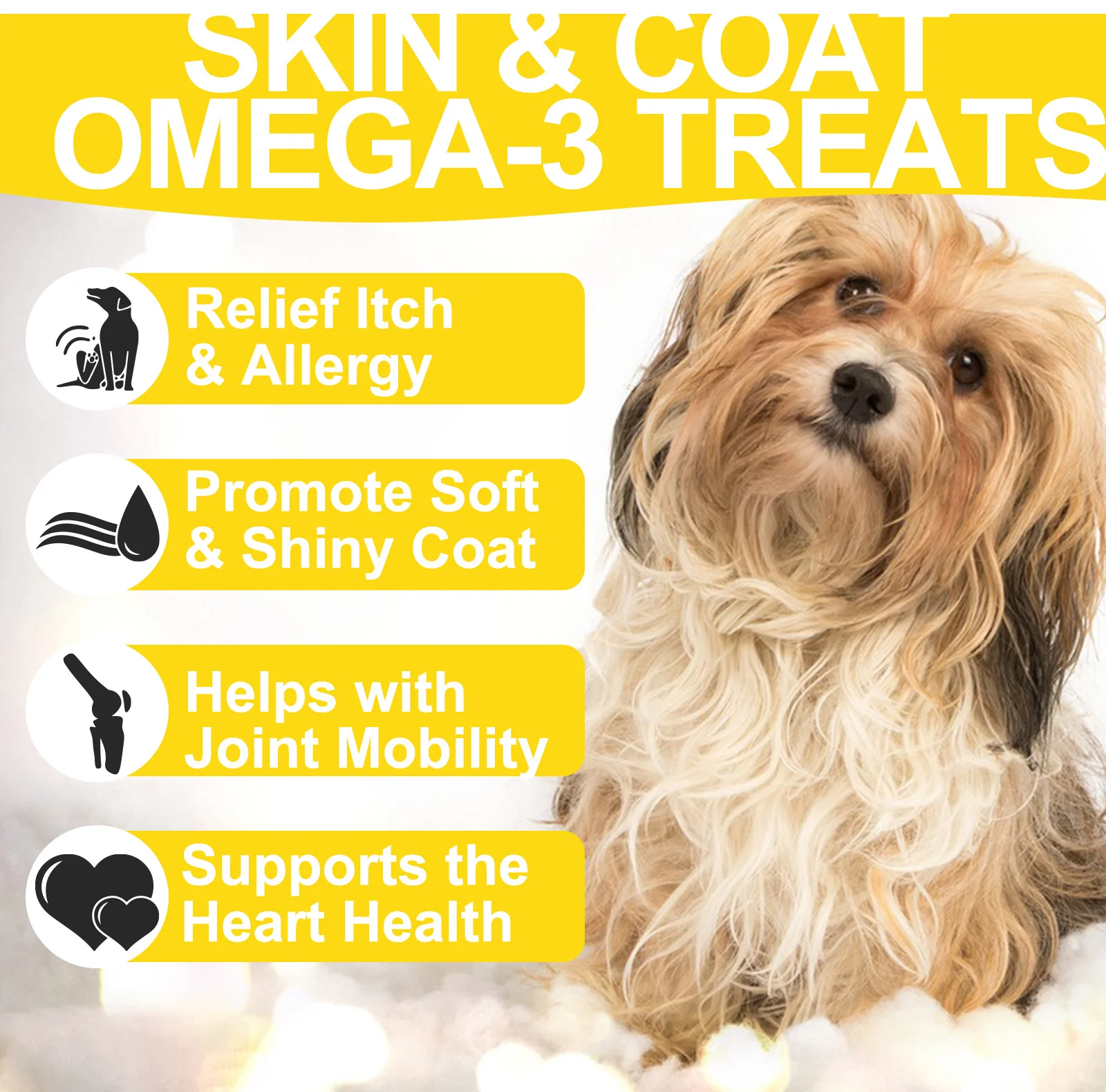 Оптовая продажа 120 мягкое жевание лососевого масла Добавка Омега-3 кожа и шерсть для собак облегчение аллергии на зуд