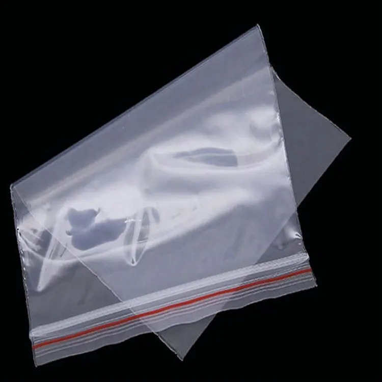 Doypack Clear Transparent PE Ziplock Bag Resealable Shrink Plastic Food Packaging with Gravure Printing Instructions