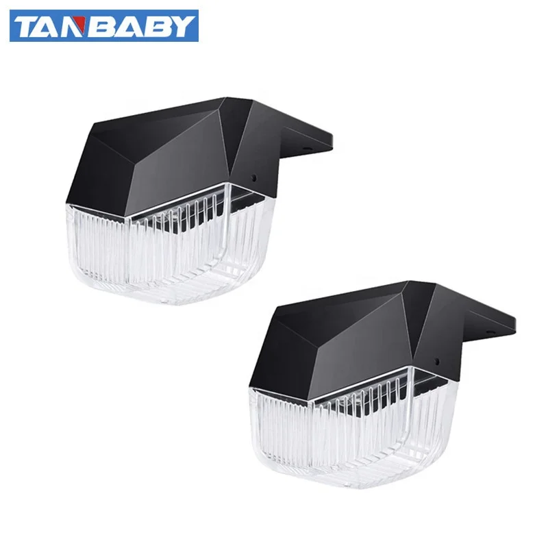 
New Arrivals Waterproof Stripe PC Solar Lamp Fence Light for Backyard(2 in 1 back) 