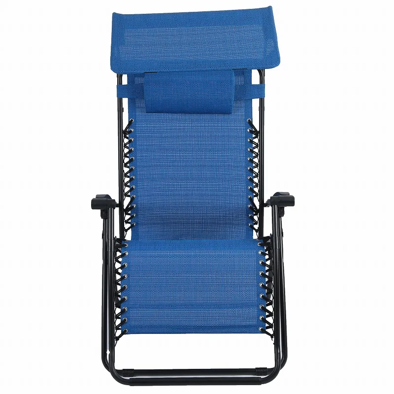 Открытый шезлонг пляжный бассейн колода кровать складной нулевой гравитации стул с навесом