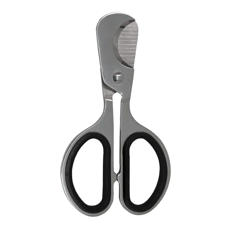 Аксессуары для сигар, модные ножницы из нержавеющей стали для сигар, ножницы с двойным лезвием, резак для сигар по металлу