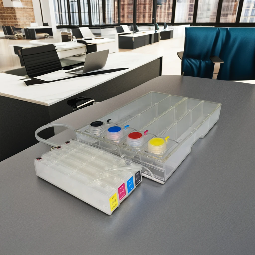 Wel-Try hp975 CISS Pagewide Pro 975XL for HP Inkjet Printers  with arc chip Compatible with Models 477dw 377dw 452dw 552dw 57750