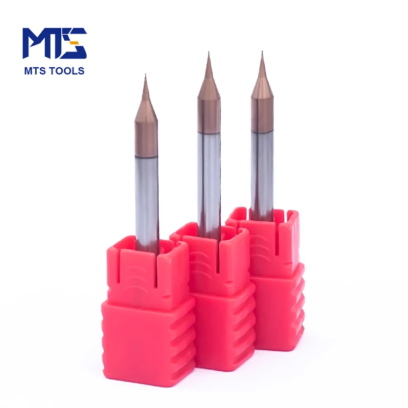 MTS HRC55 0.5mm micro diameter soild carbide milling cutting tool Micro grain square end mill