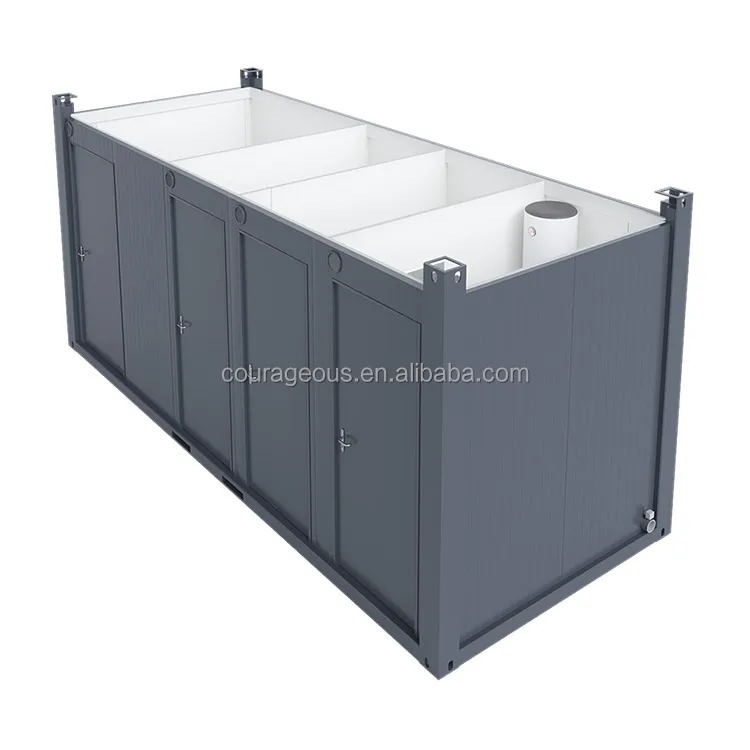 low cost prefab movable  cabin container public toilet stall