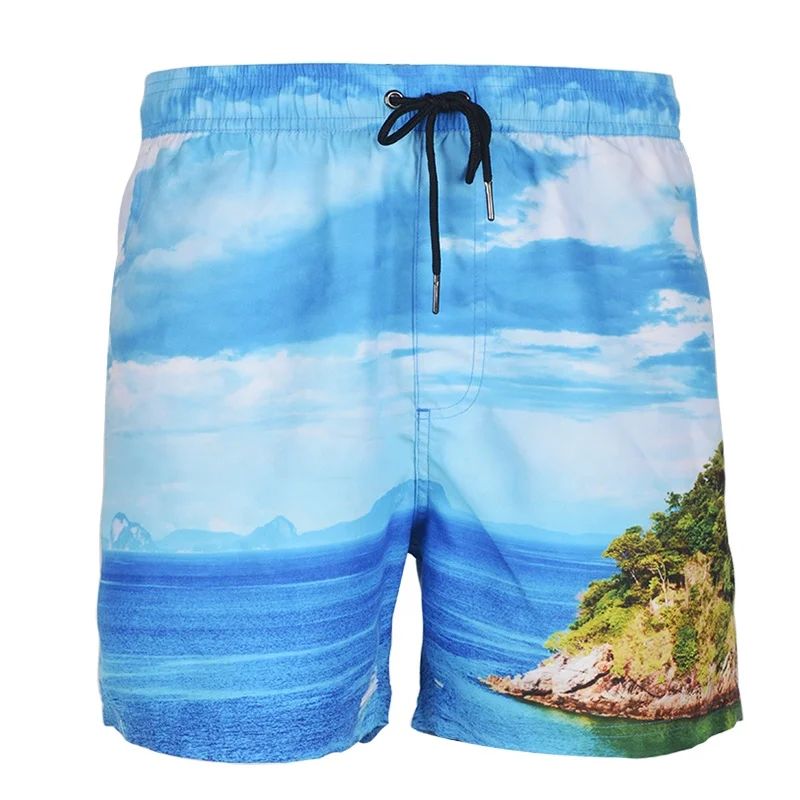 
Yuepai Sublimation printing Customized Board Shorts Recycled Polyester 4 Way Stretch Beach Wear Shorts For Men and Women 