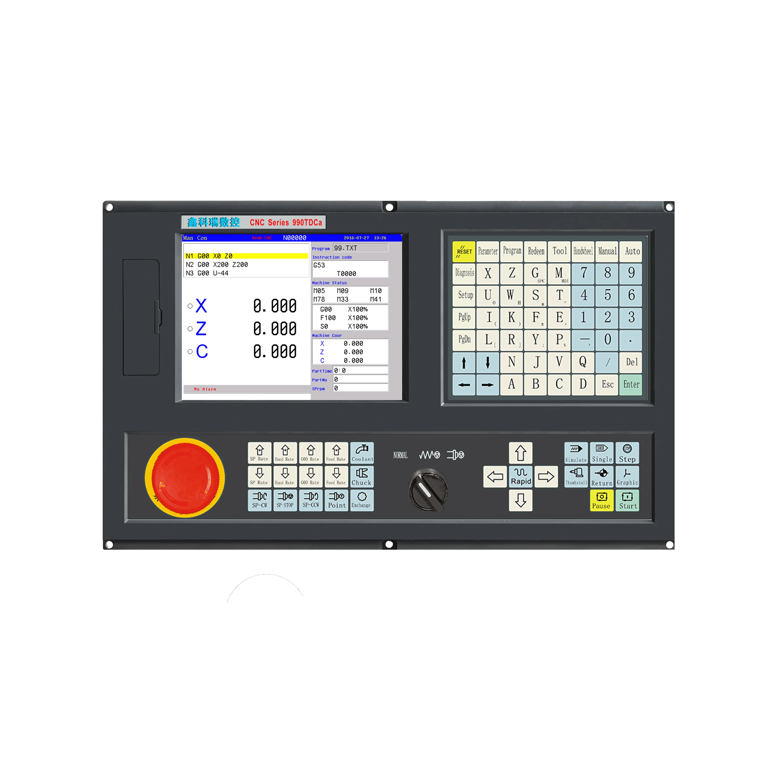NEW990TDCa 3 оси линейная направляющая токарный станок с компьютерным числовым программным управлением контроллер подобным Syntec CNC контроллер