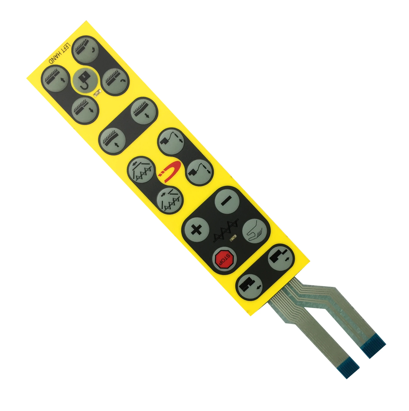 Кнопочный металлический купол на заказ, клавиатура управления передней панелью, графический мембранный переключатель с верхним слоем