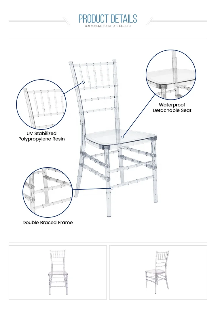 Оптовая продажа недорогие современные красочные пластиковые стулья Chiavari из смолы для банкета свадебных мероприятий