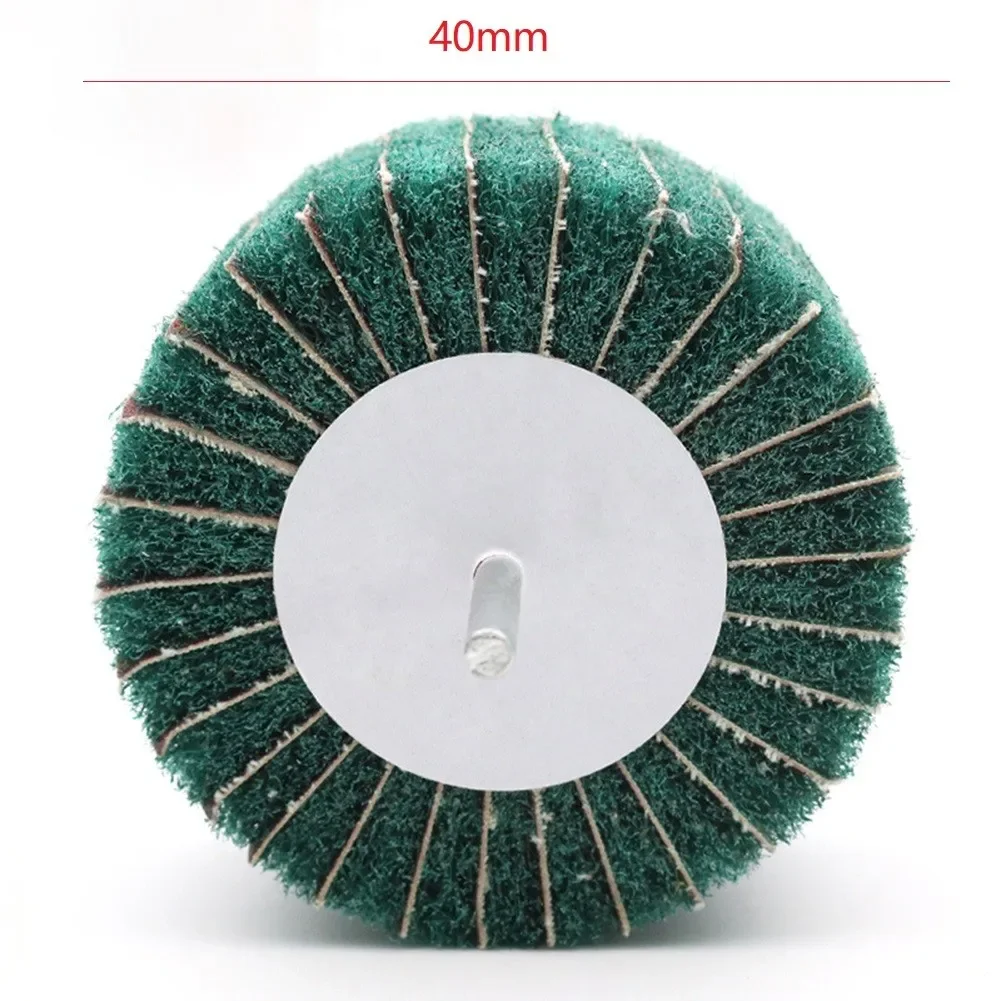 3inch Round Polishing Flap Wheels 50x25mm Non Woven Grinding Shaft Flap Wheel