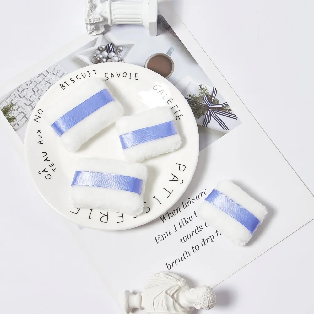 Мягкий плюшевый косметический спонж для сухой пудры с 12 узорами, круглая квадратная бархатная свободная пудра, спонж для макияжа, распродажа оптом