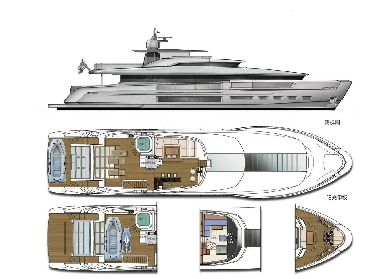 118ft super yatcht luxury boat yacht 36m motor yacht qingdao yacht industry