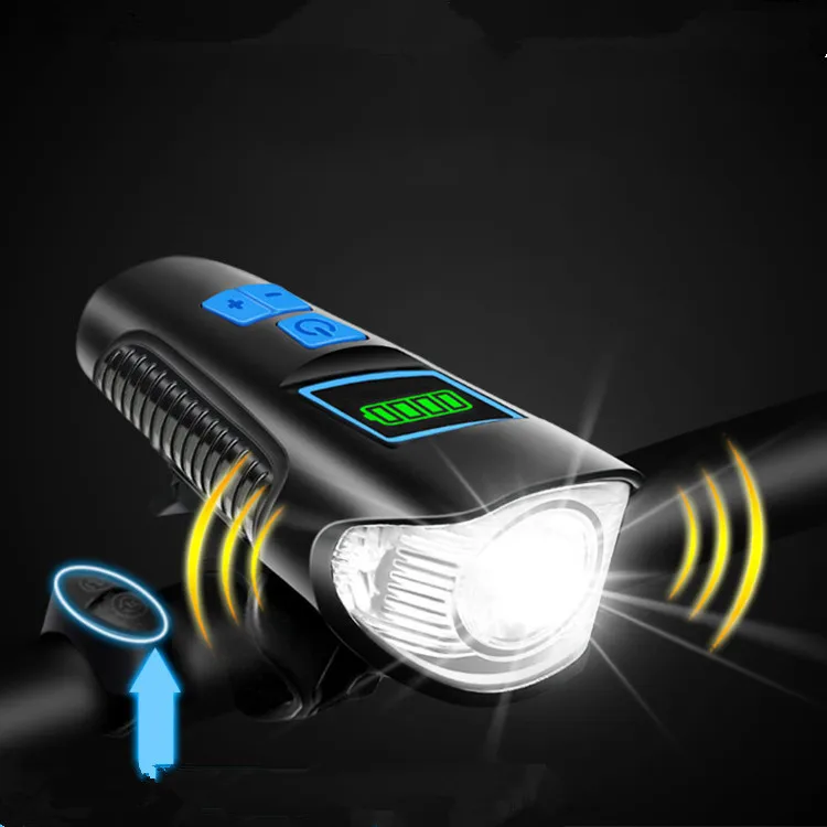 Новый дизайн светодиодный передний фонарь для ночной езды на велосипеде USB-зарядка велосипедный звуковой сигнал компьютер