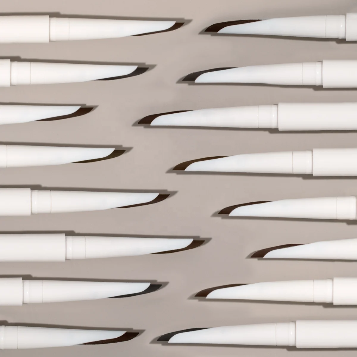 New Machete Shape Water Proof Eyebrow Pen Brow Pencil Private Label Wholesale High Pigmented Brown Eyebrow Pencil
