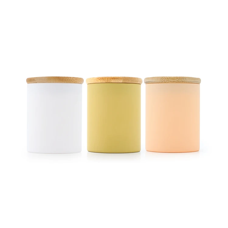 High borosilicate air tight glass food storage container spice jar with bamboo wooden lid