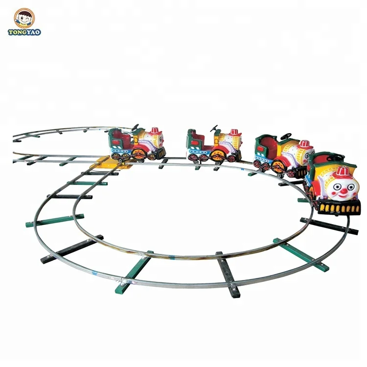 Cheap Price Amusement Park Equipment Children Kids Track Train Electric Trains For Square Park