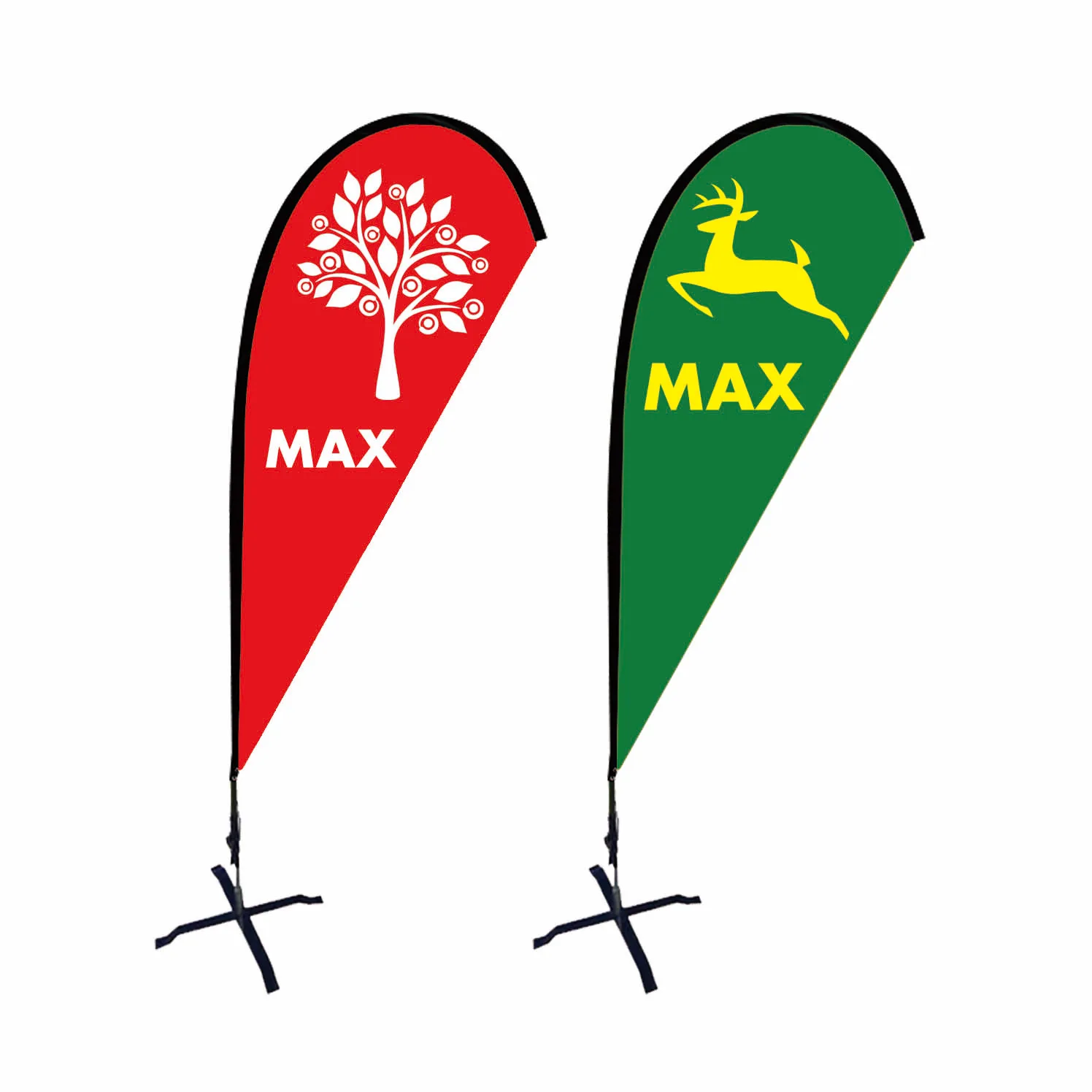 promotion custom printed advertising rectangle banner stand teardrop feather flying beach square flag