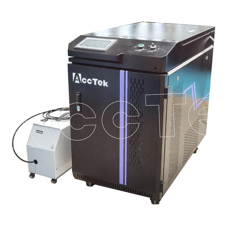 AccTek Laser Cleaner Remove Rust And Paint Oil Plastic Welding Color Pulse Fiber Laser Cleaning Machine 100W 200W Max Jpt