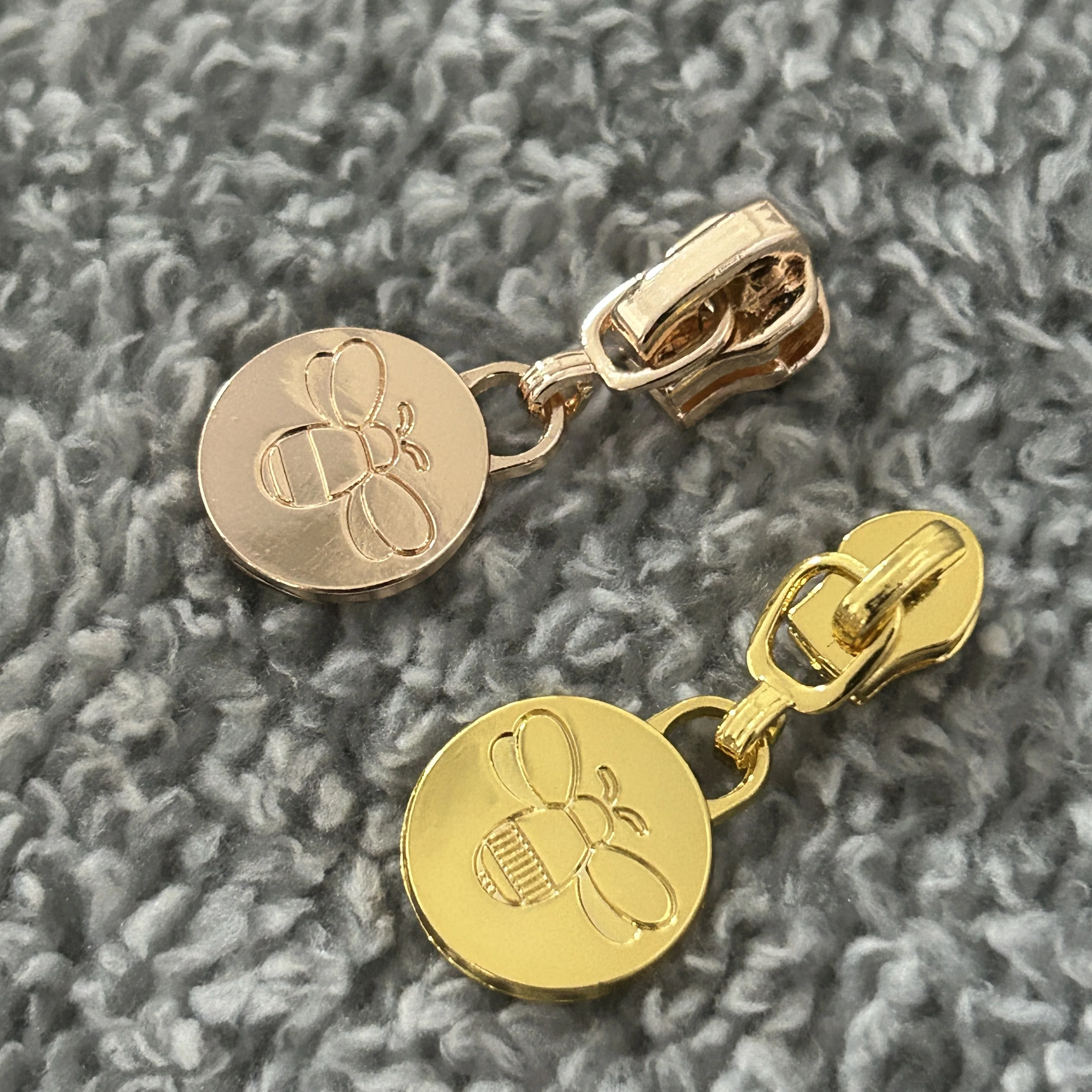 Custom zipper cross charm losbter claw clasp Metal Lock Slider nylon zip head zipper puller for  handbag garment