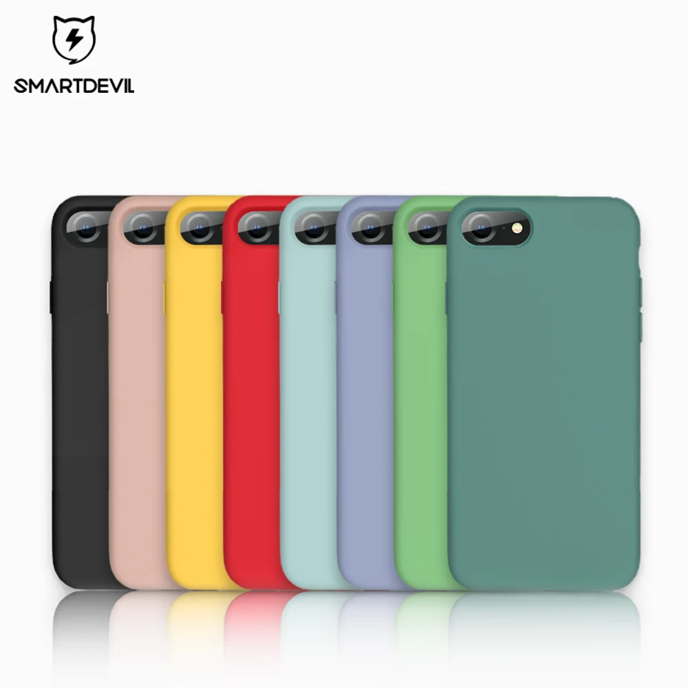 For iPhone SE Phone Cases Liquid Silicone Rubber Soft Cover For iPhone SE with LOGO