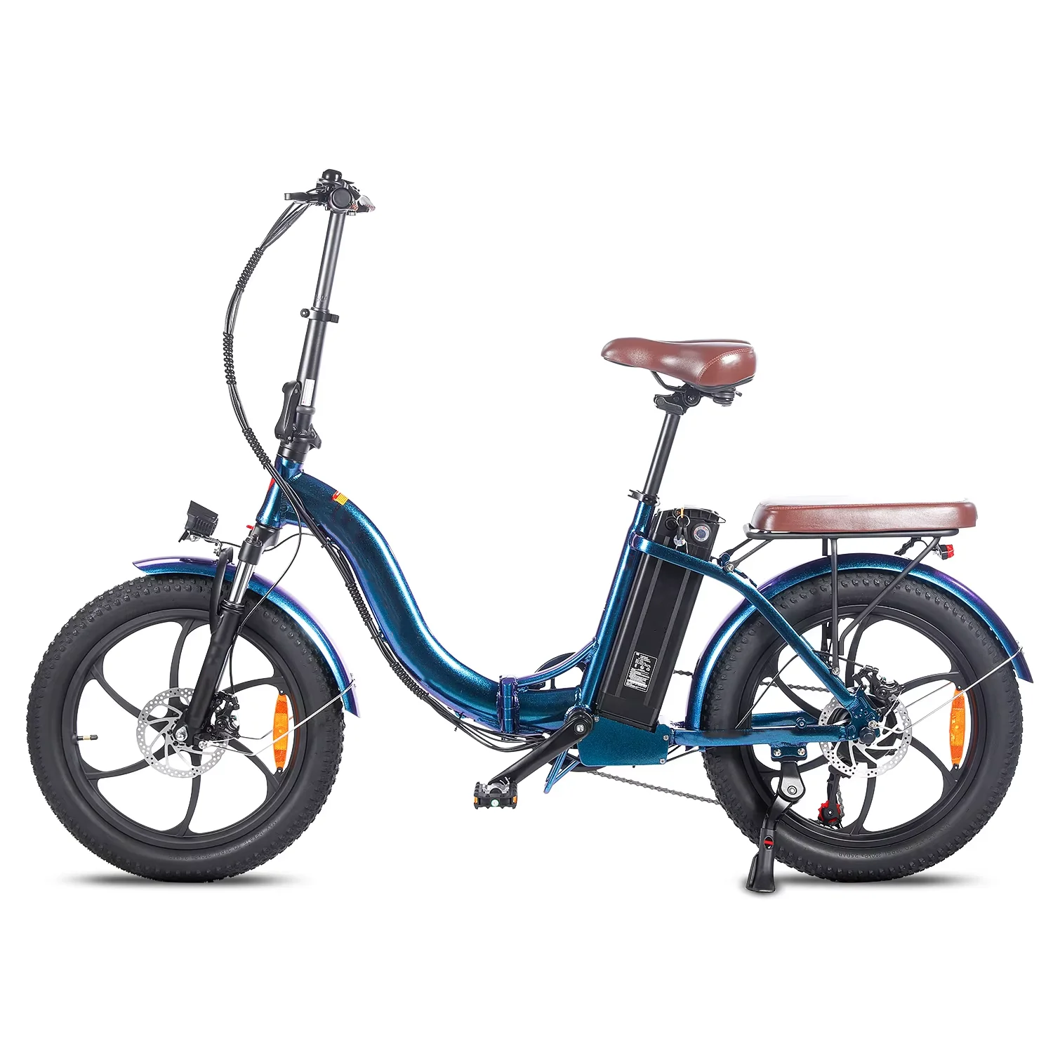 20-Inch Folding Electric City Bike with 350W Motor 48V 13Ah Lithium Battery 20x3.0 Fat Tire Disk Brake Electric Bicycle