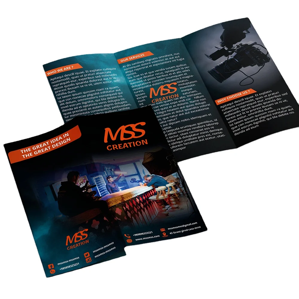 Professional Custom Printing Service Paper Mini Colorful Booklet Catalogue Brochure Printing