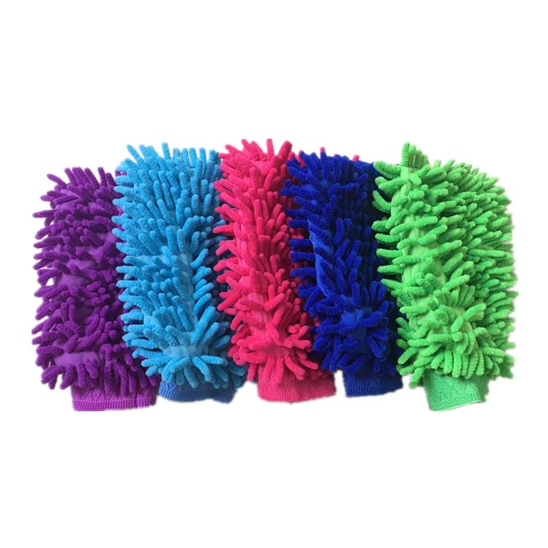 Cheap washing car gloves 17x25cm car hand glove soft wash mitt for car washing