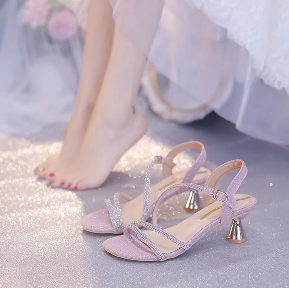 2025 fish mouth fashion high heeled shoes elegant new summer sexy girl high heels