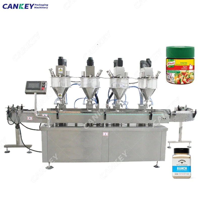 100G Okra Lime Powder Filing Spice Bottle Filling And Packing Machine