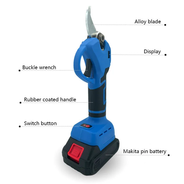 25mm Pruning Shears 21V Electric Battery Cordless Pruning Shear Scissor