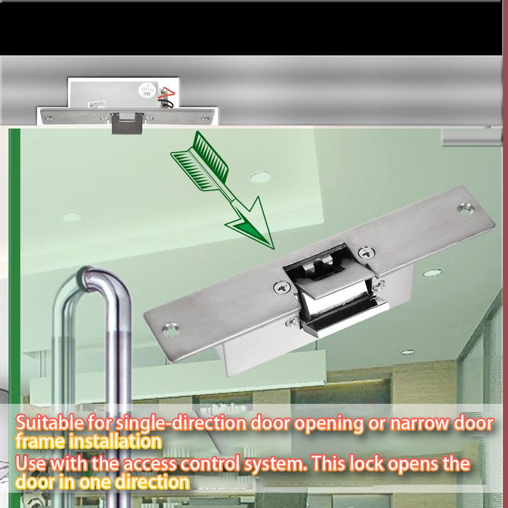 Elock ES150A NO Electric Strike Door Lock For Access Control System Use Fail Safe no cut electric strike door lock