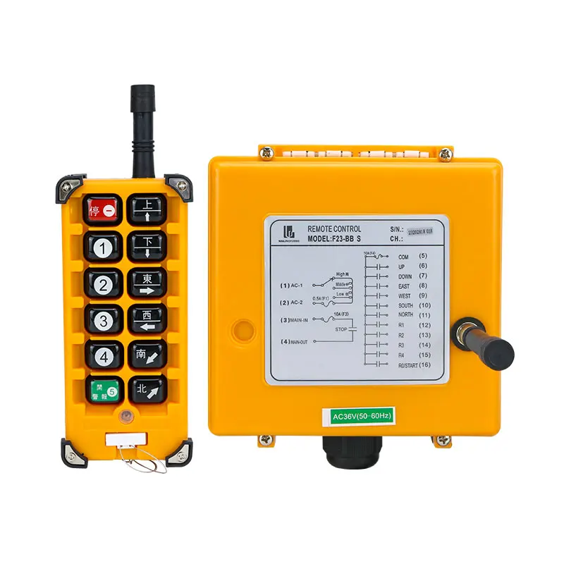 10 Button 220 Volts Wireless Industrial Electric Crane Remote Controller hiab F24-10D