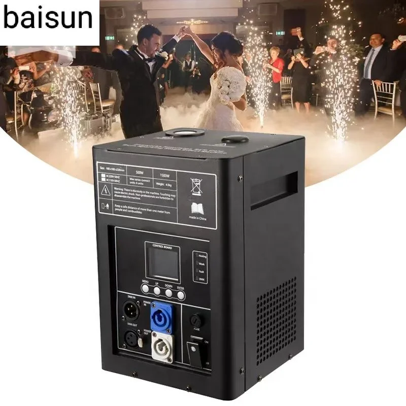 Baisun dmx 600w  cold sparkler machine cold  spark machine with remote control  wedding party stage