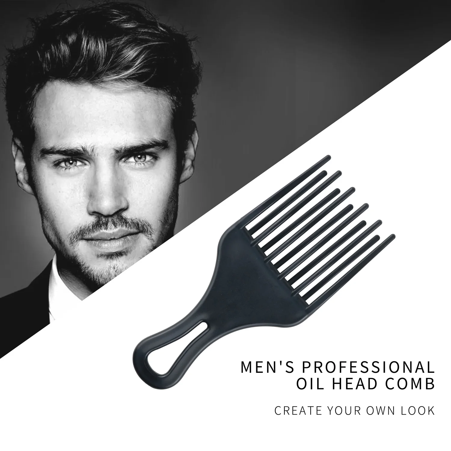 Hair Pick Afro Comb Double Fist Pick Large & Small Plastic Afro Pick Comb Detangle Wig Braid Hair Lift Comb Hair Styling Tool